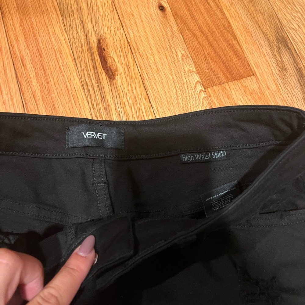 Black Denim Skirt